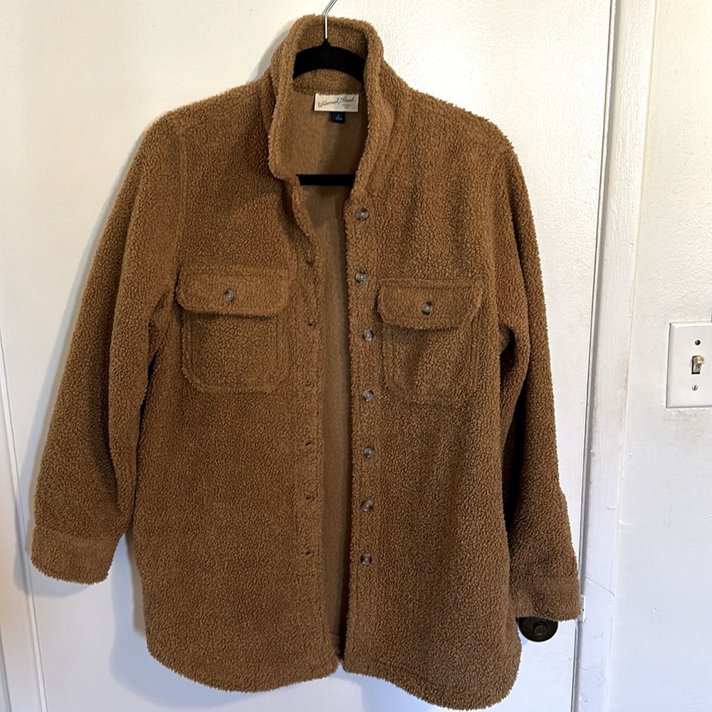 Button-down shacket blazer brown like new